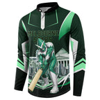 Personalised Melbourne Stars Cricket Mascot Skyline Button Sweatshirt Comic Style Superhero Mascot Fan Art Graphic