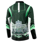 Personalised Melbourne Stars Cricket Mascot Skyline Button Sweatshirt Comic Style Superhero Mascot Fan Art Graphic