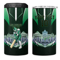 Personalised Melbourne Stars Cricket Mascot Skyline 4 in 1 Can Cooler Tumbler Comic Style Superhero Mascot Fan Art Graphic