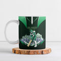 Personalised Melbourne Stars Cricket Mascot Skyline Ceramic Mug Comic Style Superhero Mascot Fan Art Graphic