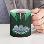 Personalised Melbourne Stars Cricket Mascot Skyline Ceramic Mug Comic Style Superhero Mascot Fan Art Graphic