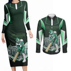 Personalised Melbourne Stars Cricket Mascot Skyline Couples Matching Long Sleeve Bodycon Dress and Long Sleeve Button Shirt Comic Style Superhero Mascot Fan Art Graphic