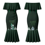 Personalised Melbourne Stars Cricket Mascot Skyline Couples Matching Mermaid Dress and Long Sleeve Button Shirt Comic Style Superhero Mascot Fan Art Graphic
