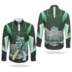 Personalised Melbourne Stars Cricket Mascot Skyline Couples Matching Off Shoulder Maxi Dress and Long Sleeve Button Shirt Comic Style Superhero Mascot Fan Art Graphic