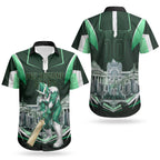 Personalised Melbourne Stars Cricket Mascot Skyline Couples Matching Tank Maxi Dress and Hawaiian Shirt Comic Style Superhero Mascot Fan Art Graphic