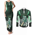 Personalised Melbourne Stars Cricket Mascot Skyline Couples Matching Tank Maxi Dress and Long Sleeve Button Shirt Comic Style Superhero Mascot Fan Art Graphic
