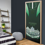 Personalised Melbourne Stars Cricket Mascot Skyline Door Cover Comic Style Superhero Mascot Fan Art Graphic