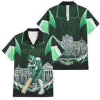 Personalised Melbourne Stars Cricket Mascot Skyline Family Matching Summer Maxi Dress and Hawaiian Shirt Comic Style Superhero Mascot Fan Art Graphic