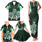 Personalised Melbourne Stars Cricket Mascot Skyline Family Matching Tank Maxi Dress and Hawaiian Shirt Comic Style Superhero Mascot Fan Art Graphic