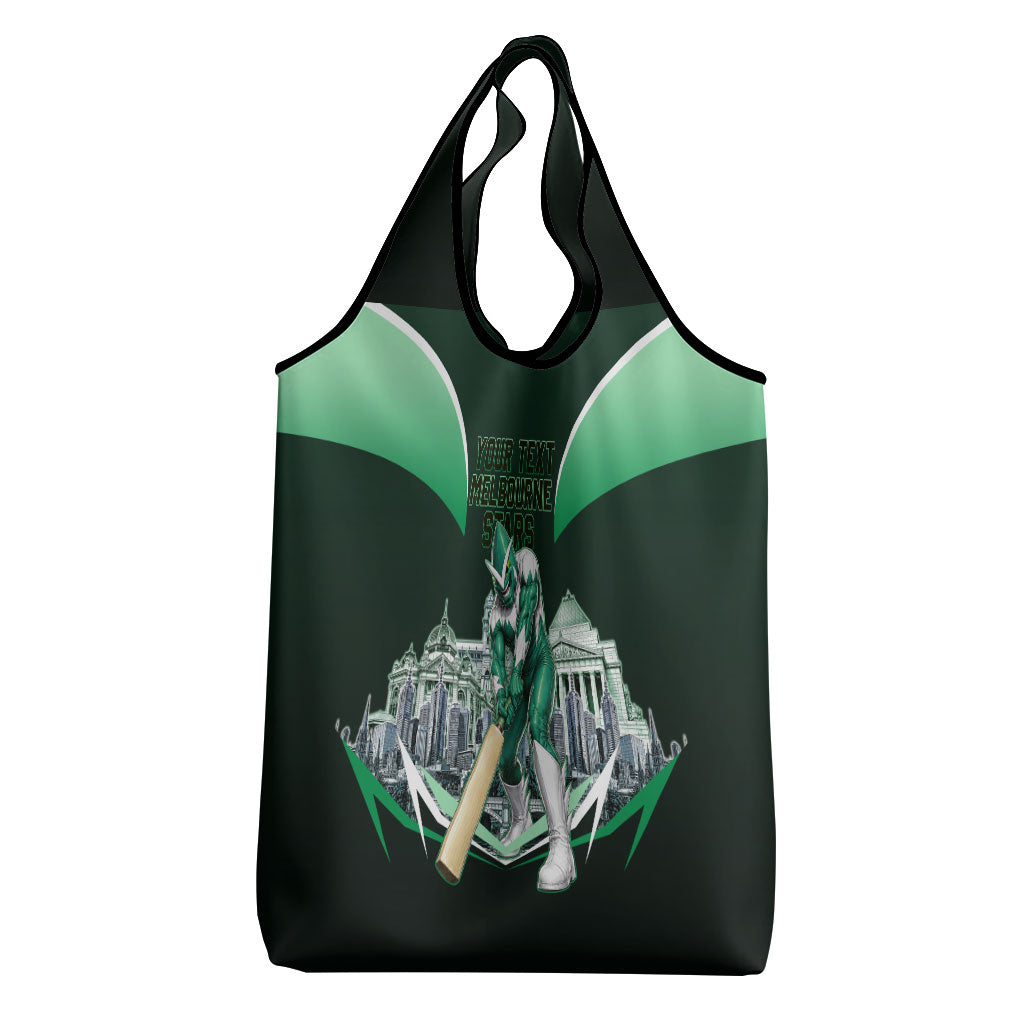 Personalised Melbourne Stars Cricket Mascot Skyline Grocery Bag Comic Style Superhero Mascot Fan Art Graphic