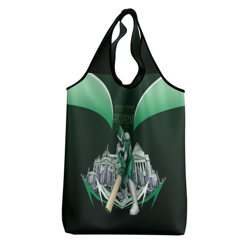 Personalised Melbourne Stars Cricket Mascot Skyline Grocery Bag Comic Style Superhero Mascot Fan Art Graphic