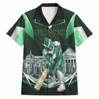 Personalised Melbourne Stars Cricket Mascot Skyline Hawaiian Shirt Comic Style Superhero Mascot Fan Art Graphic