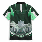 Personalised Melbourne Stars Cricket Mascot Skyline Hawaiian Shirt Comic Style Superhero Mascot Fan Art Graphic