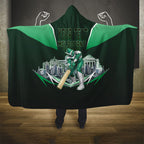 Personalised Melbourne Stars Cricket Mascot Skyline Hooded Blanket Comic Style Superhero Mascot Fan Art Graphic