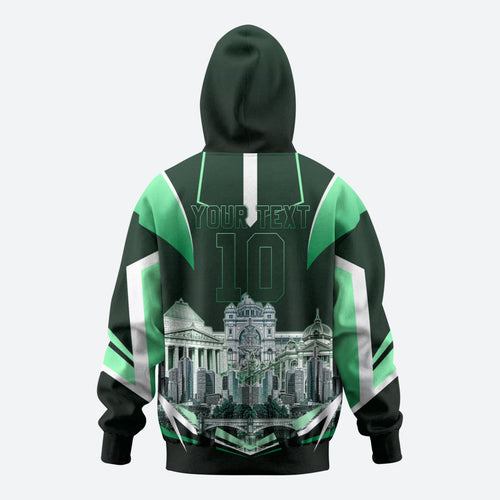 Personalised Melbourne Stars Cricket Mascot Skyline Hoodie Comic Style Superhero Mascot Fan Art Graphic