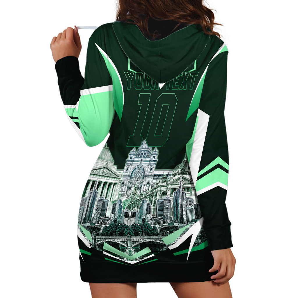 Personalised Melbourne Stars Cricket Mascot Skyline Hoodie Dress Comic Style Superhero Mascot Fan Art Graphic