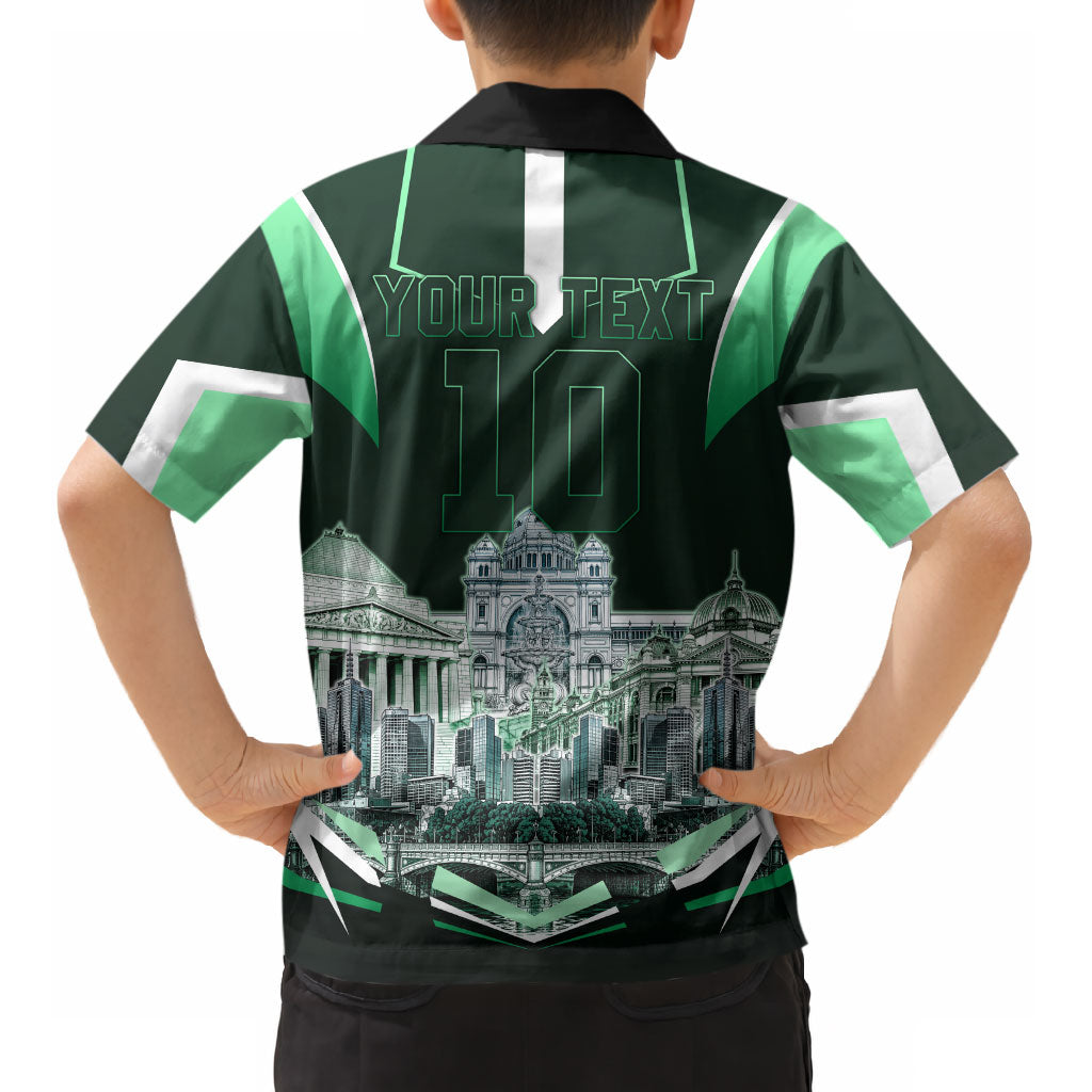 Personalised Melbourne Stars Cricket Mascot Skyline Kid Hawaiian Shirt Comic Style Superhero Mascot Fan Art Graphic