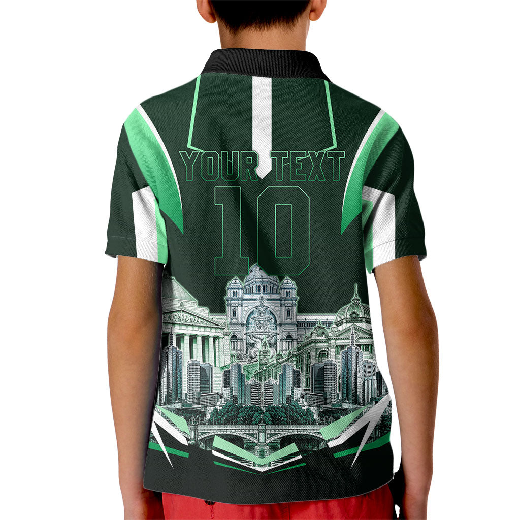 Personalised Melbourne Stars Cricket Mascot Skyline Kid Polo Shirt Comic Style Superhero Mascot Fan Art Graphic