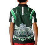 Personalised Melbourne Stars Cricket Mascot Skyline Kid Polo Shirt Comic Style Superhero Mascot Fan Art Graphic