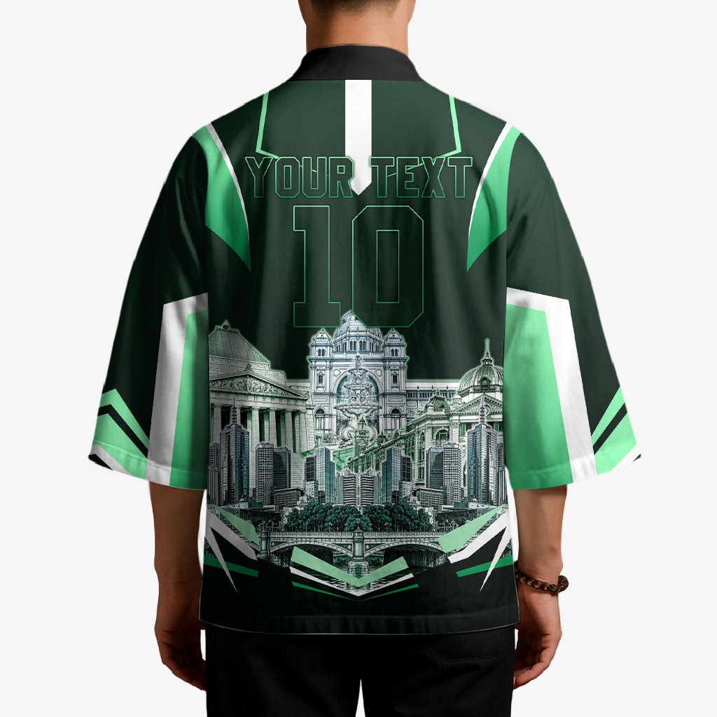 Personalised Melbourne Stars Cricket Mascot Skyline Kimono Comic Style Superhero Mascot Fan Art Graphic