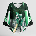 Personalised Melbourne Stars Cricket Mascot Skyline Kimono Sleeve Blouse Comic Style Superhero Mascot Fan Art Graphic