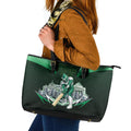 Personalised Melbourne Stars Cricket Mascot Skyline Leather Tote Bag Comic Style Superhero Mascot Fan Art Graphic