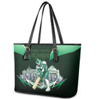 Personalised Melbourne Stars Cricket Mascot Skyline Leather Tote Bag Comic Style Superhero Mascot Fan Art Graphic