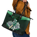 Personalised Melbourne Stars Cricket Mascot Skyline Leather Tote Bag Comic Style Superhero Mascot Fan Art Graphic
