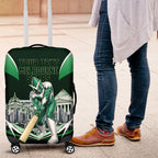 Personalised Melbourne Stars Cricket Mascot Skyline Luggage Cover Comic Style Superhero Mascot Fan Art Graphic