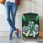 Personalised Melbourne Stars Cricket Mascot Skyline Luggage Cover Comic Style Superhero Mascot Fan Art Graphic