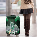 Personalised Melbourne Stars Cricket Mascot Skyline Luggage Cover Comic Style Superhero Mascot Fan Art Graphic
