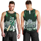 Personalised Melbourne Stars Cricket Mascot Skyline Men Tank Top Comic Style Superhero Mascot Fan Art Graphic