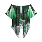 Personalised Melbourne Stars Cricket Mascot Skyline Off Shoulder Wrap Waist Top Comic Style Superhero Mascot Fan Art Graphic