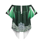 Personalised Melbourne Stars Cricket Mascot Skyline Off Shoulder Wrap Waist Top Comic Style Superhero Mascot Fan Art Graphic