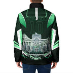 Personalised Melbourne Stars Cricket Mascot Skyline Padded Jacket Comic Style Superhero Mascot Fan Art Graphic
