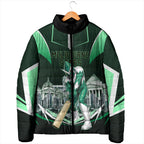 Personalised Melbourne Stars Cricket Mascot Skyline Padded Jacket Comic Style Superhero Mascot Fan Art Graphic