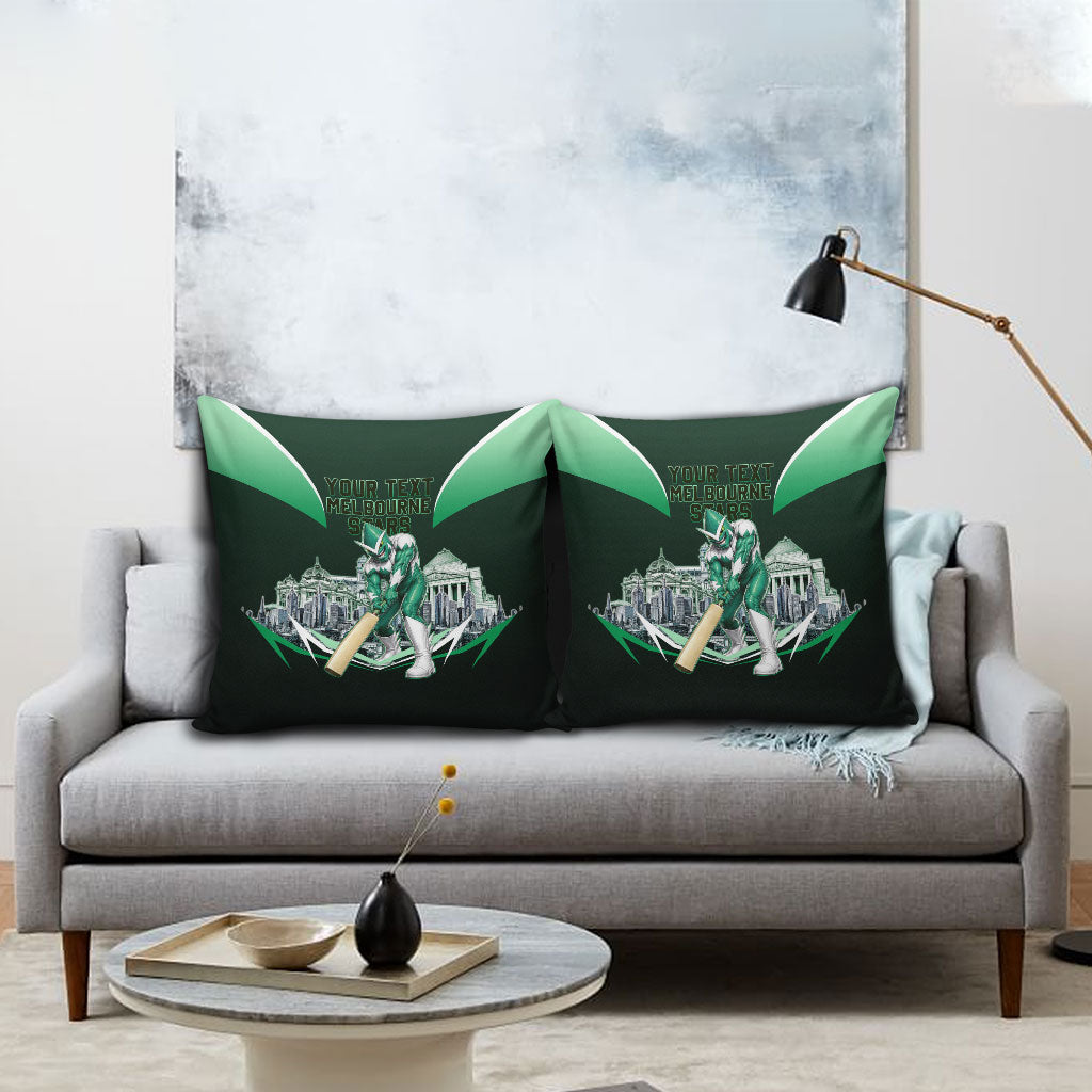 Personalised Melbourne Stars Cricket Mascot Skyline Pillow Cover Comic Style Superhero Mascot Fan Art Graphic
