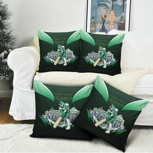 Personalised Melbourne Stars Cricket Mascot Skyline Pillow Cover Comic Style Superhero Mascot Fan Art Graphic