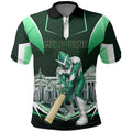 Personalised Melbourne Stars Cricket Mascot Skyline Polo Shirt Comic Style Superhero Mascot Fan Art Graphic