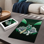 Personalised Melbourne Stars Cricket Mascot Skyline Puzzle Comic Style Superhero Mascot Fan Art Graphic