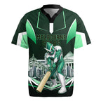 Personalised Melbourne Stars Cricket Mascot Skyline Rugby Jersey Comic Style Superhero Mascot Fan Art Graphic