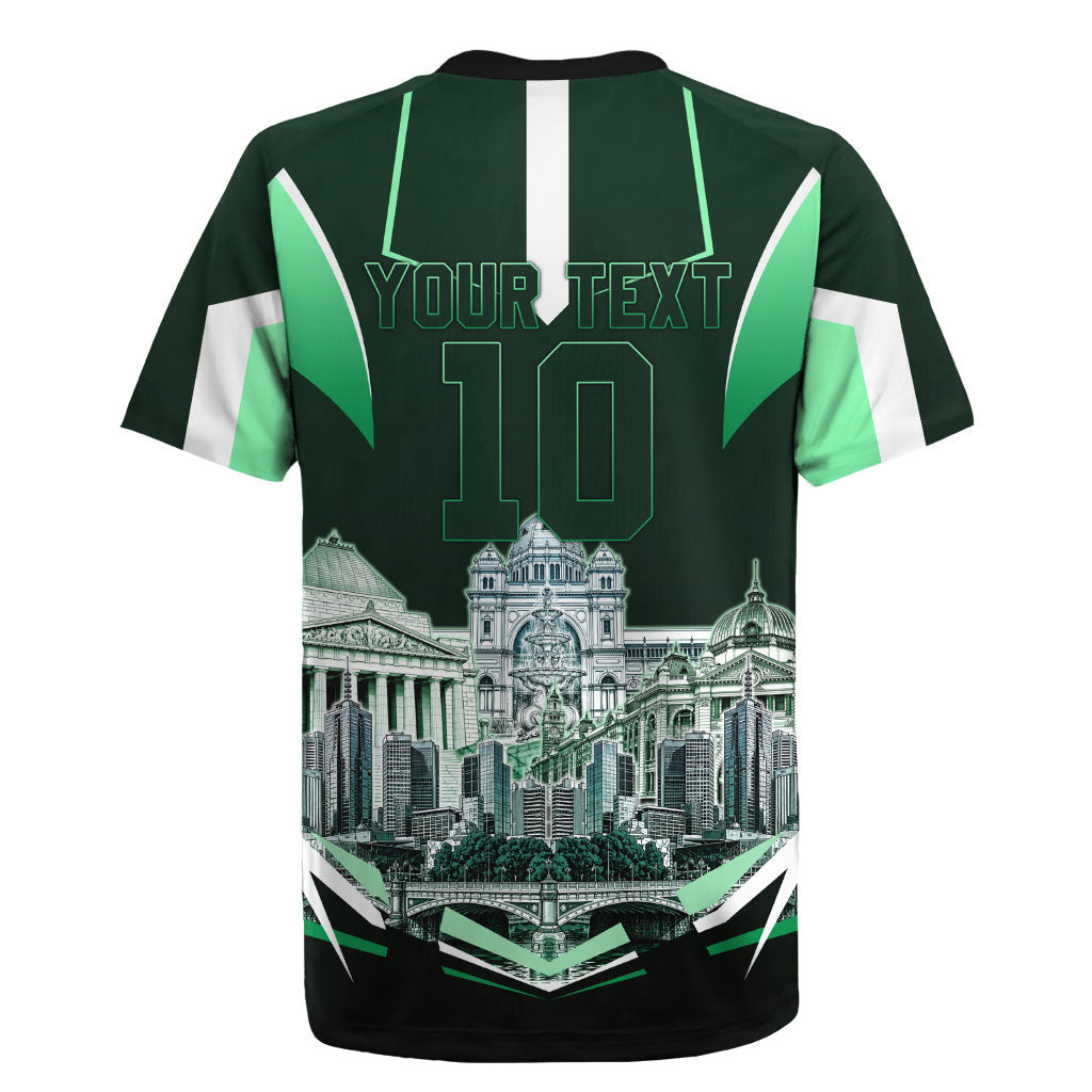 Personalised Melbourne Stars Cricket Mascot Skyline Rugby Jersey Comic Style Superhero Mascot Fan Art Graphic