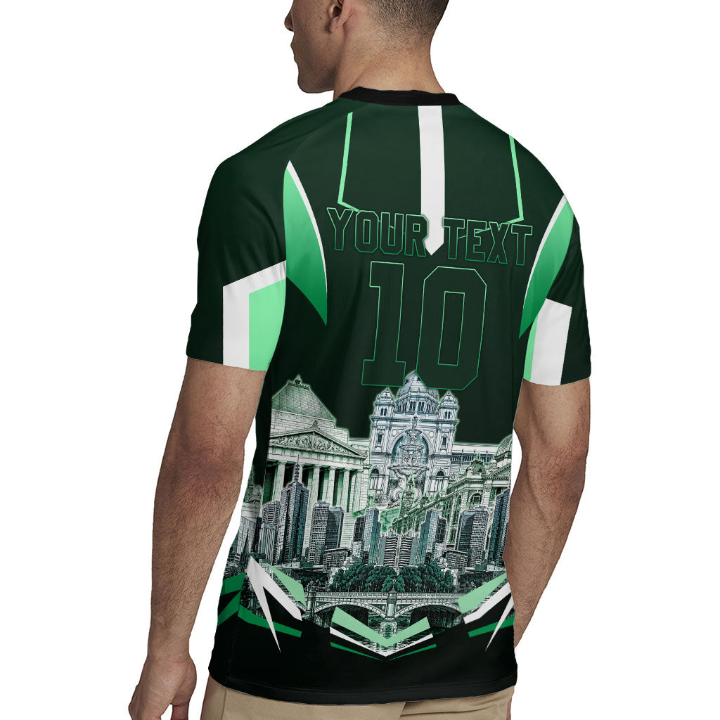 Personalised Melbourne Stars Cricket Mascot Skyline Rugby Jersey Comic Style Superhero Mascot Fan Art Graphic