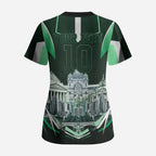 Personalised Melbourne Stars Cricket Mascot Skyline Scrub Top Comic Style Superhero Mascot Fan Art Graphic