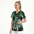Personalised Melbourne Stars Cricket Mascot Skyline Scrub Top Comic Style Superhero Mascot Fan Art Graphic