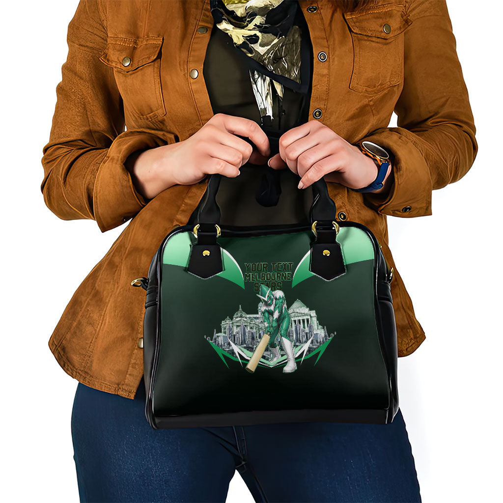 Personalised Melbourne Stars Cricket Mascot Skyline Shoulder Handbag Comic Style Superhero Mascot Fan Art Graphic