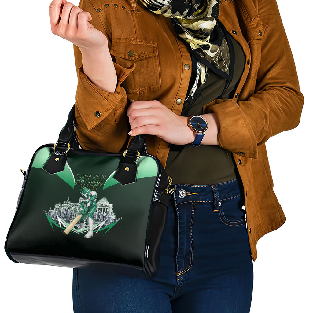 Personalised Melbourne Stars Cricket Mascot Skyline Shoulder Handbag Comic Style Superhero Mascot Fan Art Graphic