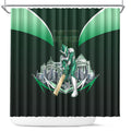 Personalised Melbourne Stars Cricket Mascot Skyline Shower Curtain Comic Style Superhero Mascot Fan Art Graphic
