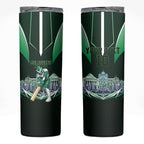 Personalised Melbourne Stars Cricket Mascot Skyline Skinny Tumbler Comic Style Superhero Mascot Fan Art Graphic