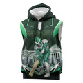 Personalised Melbourne Stars Cricket Mascot Skyline Sleeveless Hoodie Comic Style Superhero Mascot Fan Art Graphic